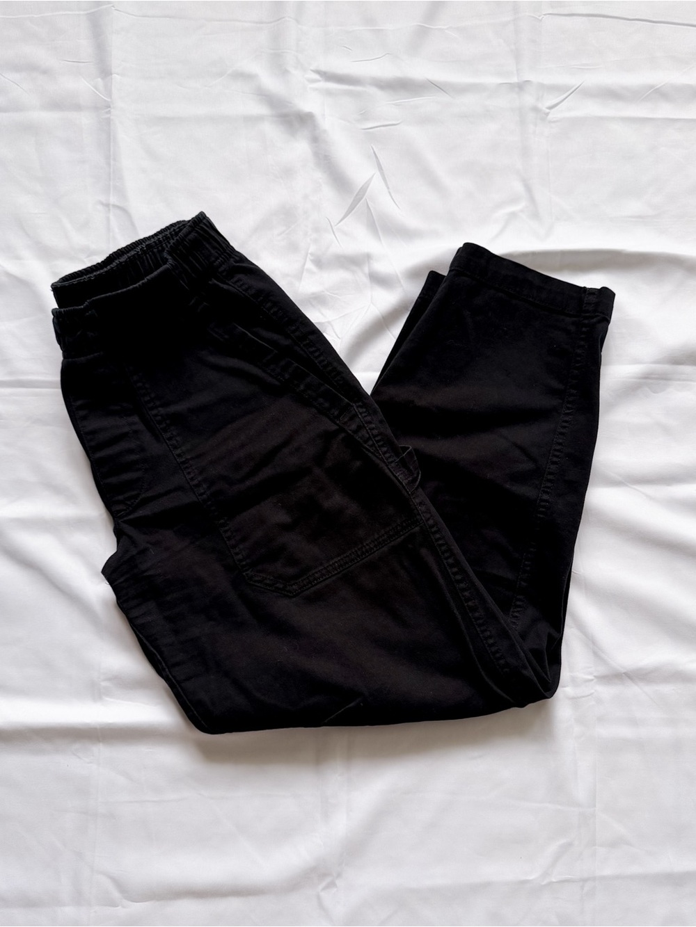 Old Navy Black Elastic-Waist Cargo Pants